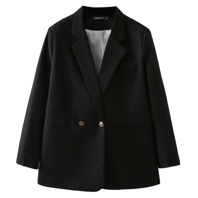 胖mm加大码春秋中长款西服宽松显瘦英伦风女士西装上衣200斤外套