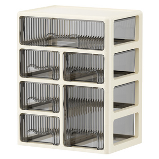 化妆品收纳盒抽屉式桌面防尘置物架台面护肤品储物盒大容量香水