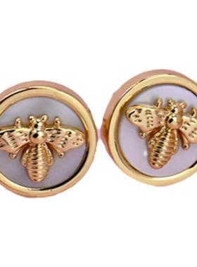 青金石孔雀石蜜蜂耳钉项链高级感