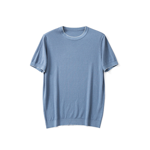 矜贵儒雅气质 桑蚕丝 GIZA45长绒棉夏季男士针织POLO衫短袖T恤男