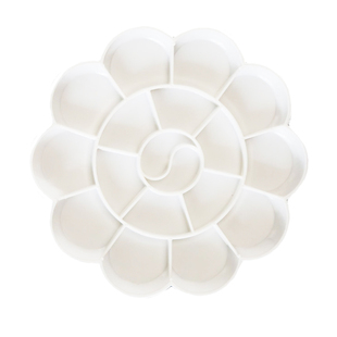 摆摊梅花型调色碟一次性调板水粉水彩画调色盒丙烯颜料脚丫调色盘