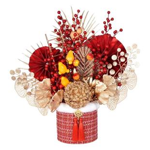 山S姆代购节日新年元宵装饰福禄双全桶摆件装饰花卉插花年宵花桶