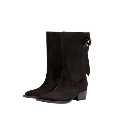 BREADTREE拉链西部堆堆靴