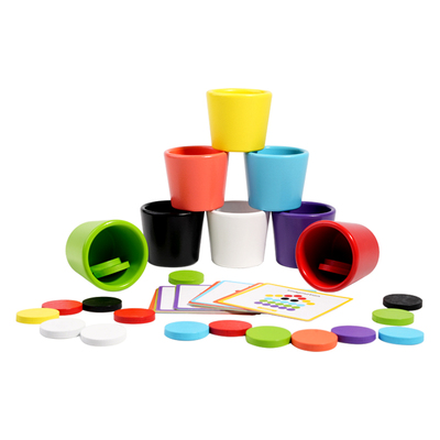 班博颜色分类杯八色杯玩具