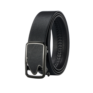 沙驰皮带男真皮商务时尚内插扣裤带休闲简约头层牛皮自动扣腰带