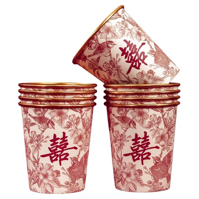 结婚纸杯一次性加厚喜杯子