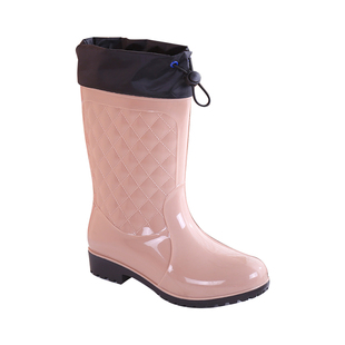 束口水鞋女士防滑中筒女式雨鞋新款雨靴女款成人水靴耐磨中筒靴