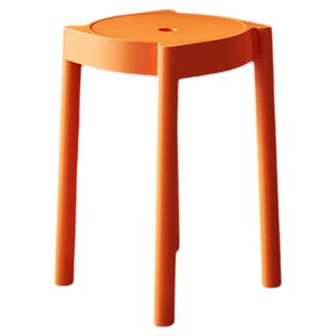 小户型家用强固凳子塑料凳家用加厚结实矮凳圆凳收纳可叠放堆叠椅