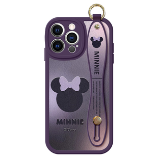 佳朗迪士尼适用苹果16promax手机壳17新款iPhone挂绳15保护套14防13摔pro女12斜挎腕带华为P70支架8渐变X米奇