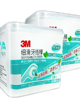 3M细滑薄荷牙线棒