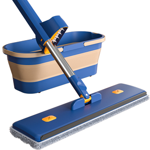 拖布带桶一整套家用一拖净懒人寝室拖把平板免手洗托地拖墩布神器
