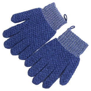 新款家用沐浴搓澡巾 免搓泥五指搓澡手套 强力去污螺旋格洗澡手套