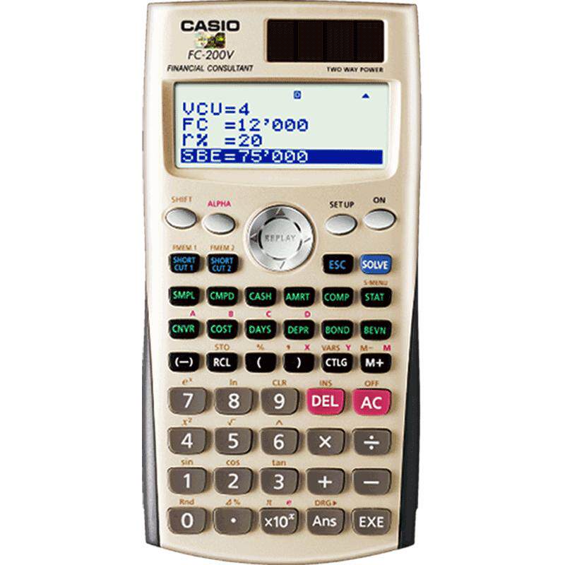 卡西欧FC-200V金融考试计算器