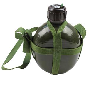 正品老式怀旧87水壶背带军绿露营复古专用便携户外大容量铝制水杯