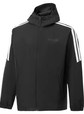 adiads阿迪达斯外套速干男士运动服梭织连帽休闲运动夹克KQ7851