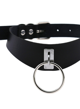 圆环酒吧街朋克潮流脖套女皮项链