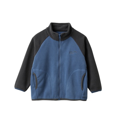 180青少年A类摇粒绒拼接撞色外套