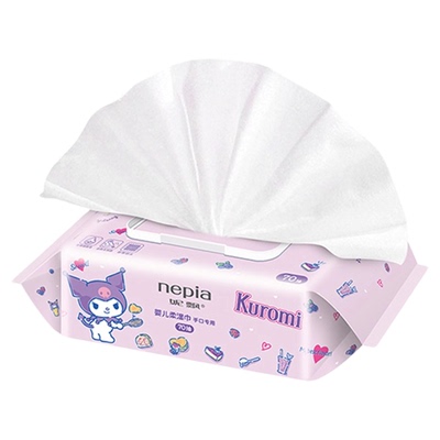 妮飘婴幼儿手口湿巾70抽*1包