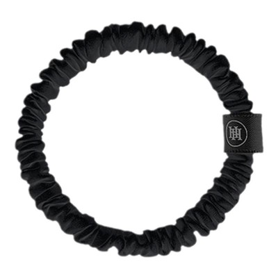 highholly真丝大肠发圈小号高级感头花22姆桑蚕丝发绳皮筋女黑色