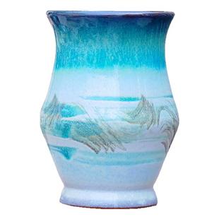 手工高大口径手绘绿萝植物盆栽专用多肉粗陶多肉花盆悬崖透气法师