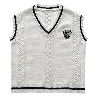 儿童学院风套装马甲衬衫两件套