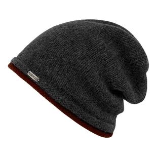 CKDH冷帽女纯羊毛秋冬季户外保暖防寒针织帽子包头双卷边堆堆帽男