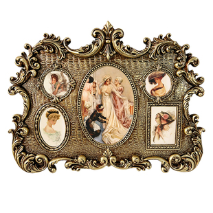 复古欧式金色浮雕相框画框家居民宿墙面装饰壁挂照片墙拍照道具