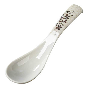 密胺勺子商用餐饮店长柄勺仿瓷塑料勺麻辣烫汤粉勺子食堂专用餐具