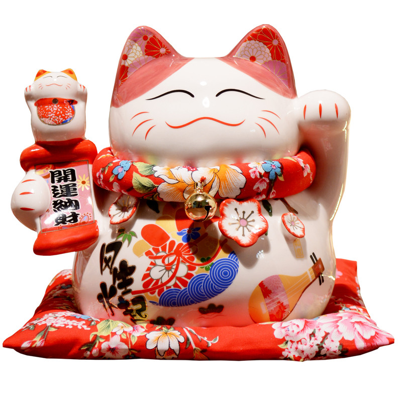 高温瓷招财猫摆件家居开业送礼