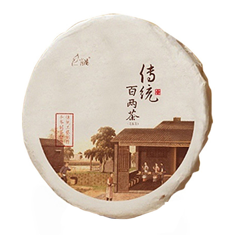 肖鸿传统古法压制百两茶120克/片