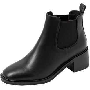 康莉comely切尔西靴女真皮冬季百搭短筒加绒靴 159元起不定时更新