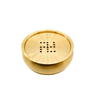 水洗茶洗带盖家用大号特大铜艺水盂功夫茶具套装有盖零配全铜禅意