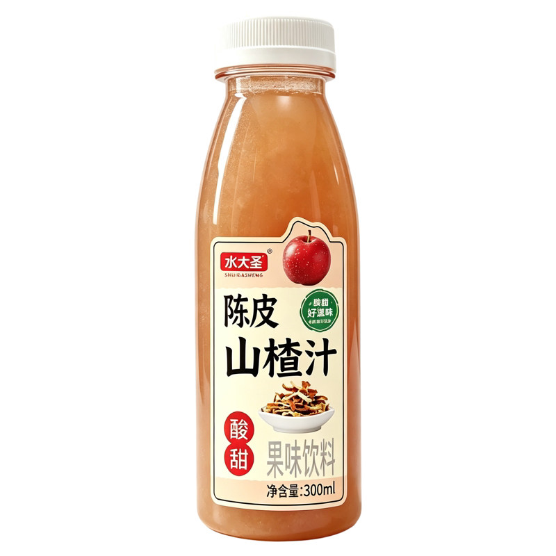 陈皮山楂汁饮料整箱24瓶*300ml装0糖0脂酸甜解腻新日期特价批发