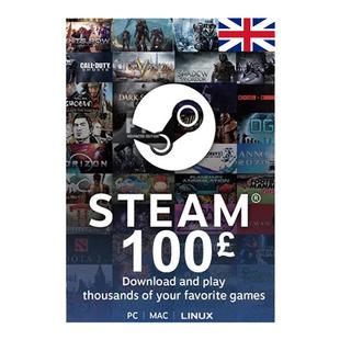 STEAM WALLET GIFT CARD 100 GBP UK 英国Steam钱包充值卡100磅