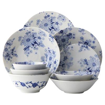 日本进口美浓烧花集陶瓷餐具