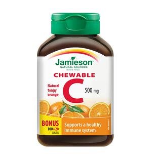 jamieson健美生维生素c成人美白内服淡斑天然vc咀嚼片去黄黑色素