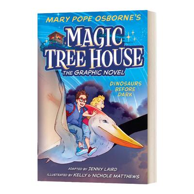 英文原版 Dinosaurs Before Dark Magic Tree House 1 神奇树屋1 黑暗前的恐龙 漫画版小说 英文版 进口英语原版书籍
