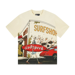 godspeed hip hop high street t shirt美潮夏季宽松纯棉短袖T恤