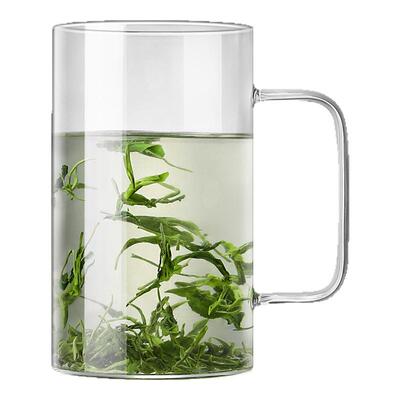 胡桃木把水杯茶杯耐高温玻璃杯家用待客泡茶杯高档绿茶杯水杯套装