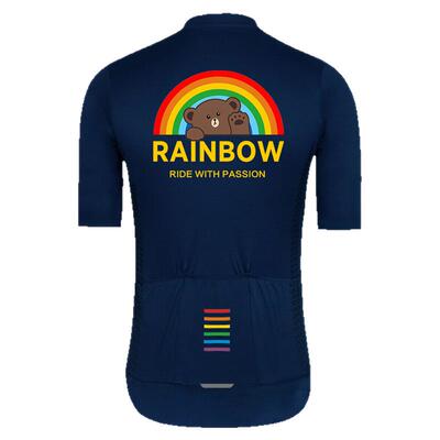 透气tosostep短袖骑行深蓝白黑