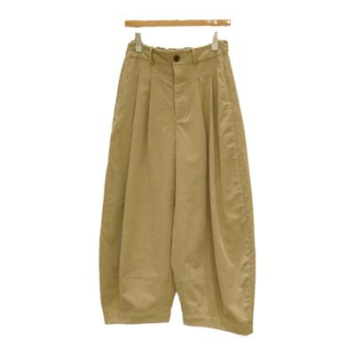 Cha 官方 | Aviva Jifei Xue 米色羊毛灯芯绒茧型裤