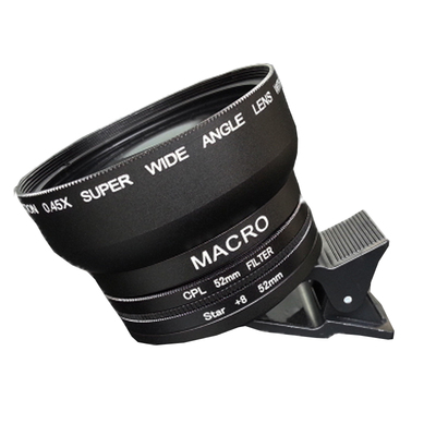 大口径手机通用超广角微距镜头