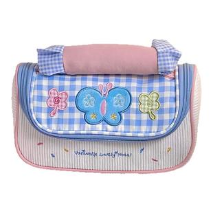 马卡龙撞色ins风化妆包笔袋可爱小狗高颜值学生手提大容量文具袋