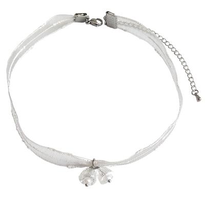 原创设计感铃兰锁骨链短款choker