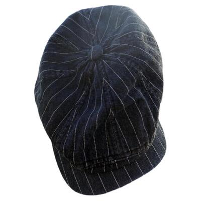 白条纹遮阳帽英伦前进帽