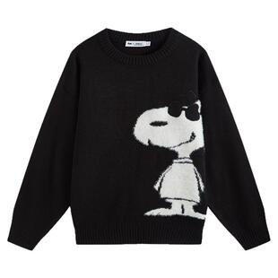 商场同款fun x Snoopy 史努比联名款时尚运动套头毛衣FDY143A0