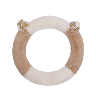 方向盘套高档网红冬季毛绒保暖加热可爱卡通四季通用汽车把套女士