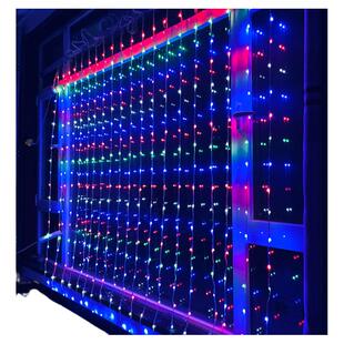 2米高LED数码流水瀑布灯家用阳台装饰彩灯庭院水帘灯窗帘灯爆闪灯