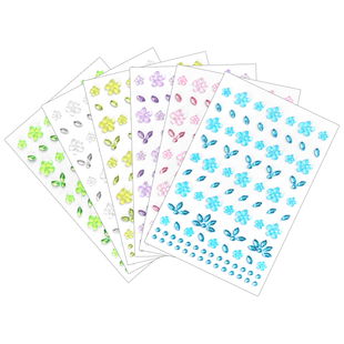 六一儿童舞台妆演唱会蝴蝶脸贴亮晶晶眼妆亮片装饰碎钻贴脸运动会音乐节应援立体紫色蓝色女童化妆电音节饰品