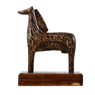 2026新款客厅摆件轻奢高档艺术招财马年办公室玄关酒柜装饰木雕塑